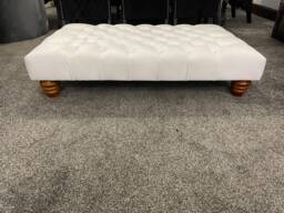 Handmade Chesterfield Footstool Coffee Table in Plush/Soft Velvet - thumbnail 1