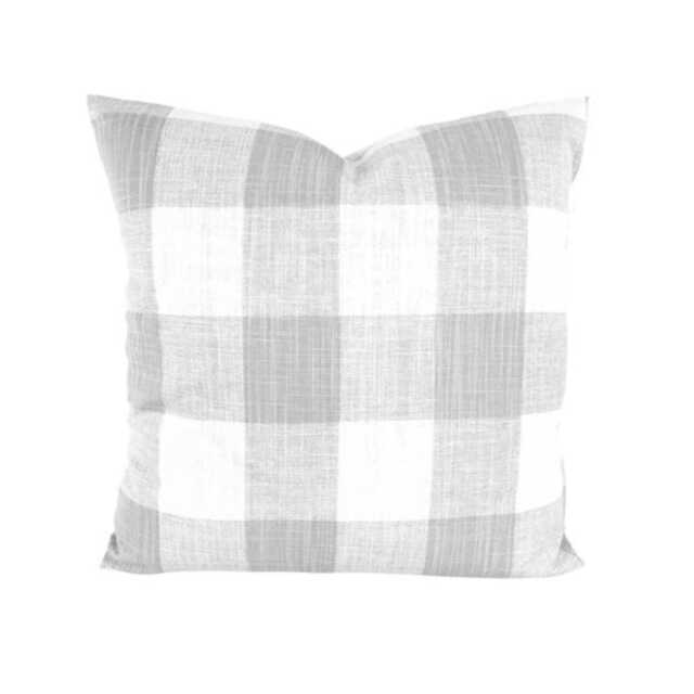 Grey Throw Pillow Cover For A 20x20 Pillow, 16x16 18x18 All Sizes - image 1