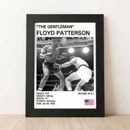 Floyd Patterson Boxing Poster Vintage Art Print - thumbnail 1