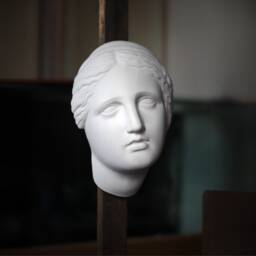 Niobe Portrait Mask, Handmade Plaster Cast, Greek Mythology Classical Wall Sculpture - thumbnail 1
