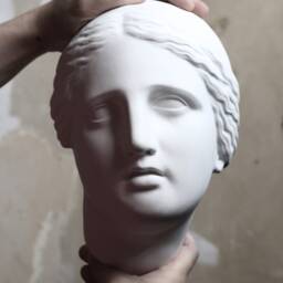 Niobe Portrait Mask, Handmade Plaster Cast, Greek Mythology Classical Wall Sculpture - thumbnail 2