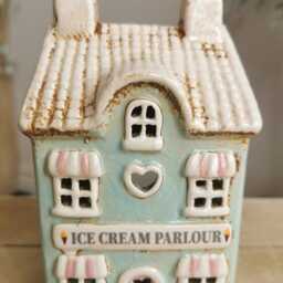 Ice Cream Parlour, Ceramic House Tea Light Holder - thumbnail 2