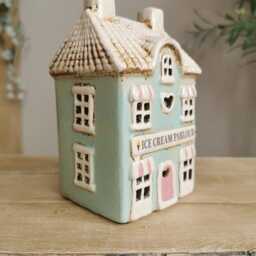 Ice Cream Parlour, Ceramic House Tea Light Holder - thumbnail 3