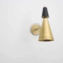 Brass Wall Sconce - Mid Century Modern Italian Fixture - thumbnail 3