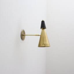 Brass Wall Sconce - Mid Century Modern Italian Fixture - thumbnail 2