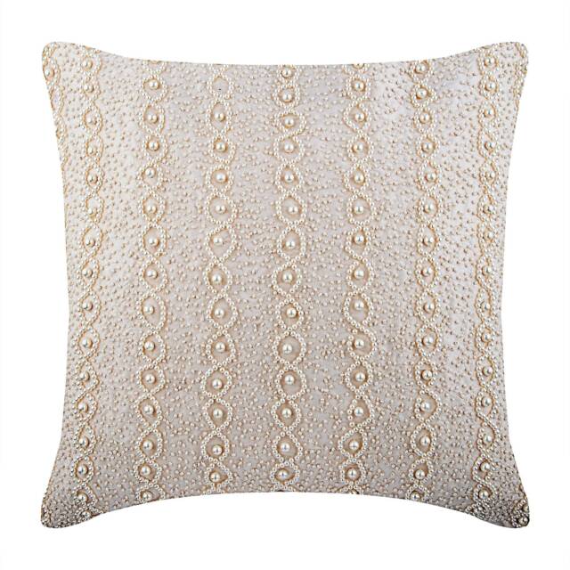 "Decorative Pearls Pearl Ivory European Pillow 24""x24""/26""x26" - image 1