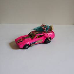 Altered, 1972, Matchbox, Speed Kings, Pink, Gus's Gulper, K-38, Racing, Car, Collectible, With Christmas Tree, Christmas, Ornament, Gift - thumbnail 2