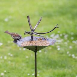 Dragonfly Bird Bath Feeder - Safe Place To Leave Parcel Needed & Contact Number For Delivery - Large Box Delivery - thumbnail 3