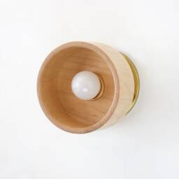 Modern Maple & Brass Sconce Light Wood Fixture Bedside Lighting Kitchen Wall Hallway Lights Entry Lamp - thumbnail 3