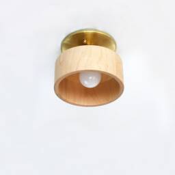Modern Maple & Brass Sconce Light Wood Fixture Bedside Lighting Kitchen Wall Hallway Lights Entry Lamp - thumbnail 4