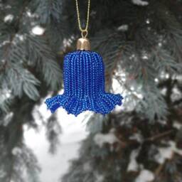Beaded Bell, Christmas Decoration For The Tree, A Gift, New Year's Handicraft, Home - thumbnail 3