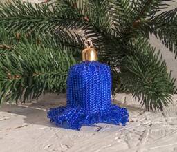 Beaded Bell, Christmas Decoration For The Tree, A Gift, New Year's Handicraft, Home - thumbnail 1