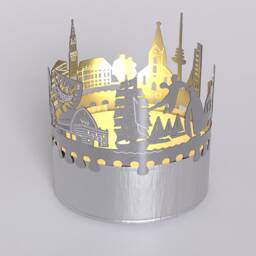 Kiel Skyline Shadow Play - Lantern Candle Attachment - Silhouette Projection Of Landmarks Unique Souvenir For Enthusiasts - thumbnail 4