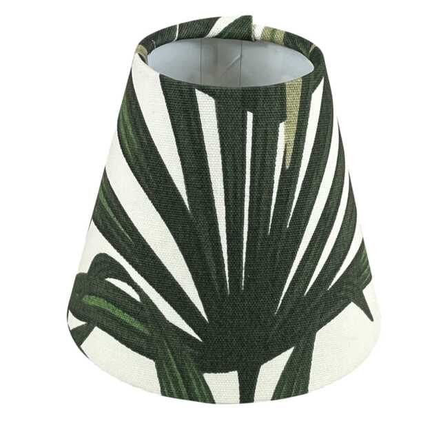 Candle Clip Lampshade With Palm Leaves Design, Handmade Lampshades, Lamp Shade, On Lampshade, Leaf - image 1