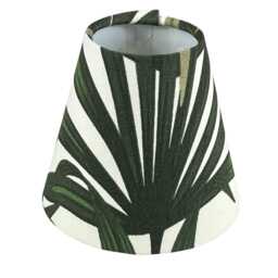 Candle Clip Lampshade With Palm Leaves Design, Handmade Lampshades, Lamp Shade, On Lampshade, Leaf - thumbnail 1