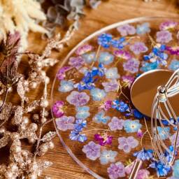 Clock, Wall Clock, Resin Art Grandfather Decoration, Art, Object, Gift, Flowers, Hydrangeas, Eucalyptus - thumbnail 4