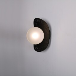 Ellipse Perforated Wall Lighting - Gold Lamp Vanity Light Fixture, Sconce, Lamp, , Small - thumbnail 3