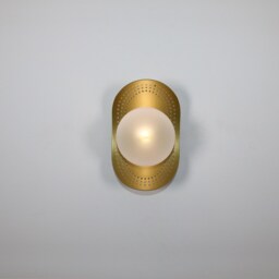 Ellipse Perforated Wall Lighting - Gold Lamp Vanity Light Fixture, Sconce, Lamp, , Small - thumbnail 2