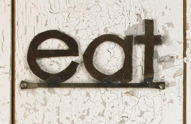 Eat Sign Reclaimed Metal Kitchen Wall Decor - image 1