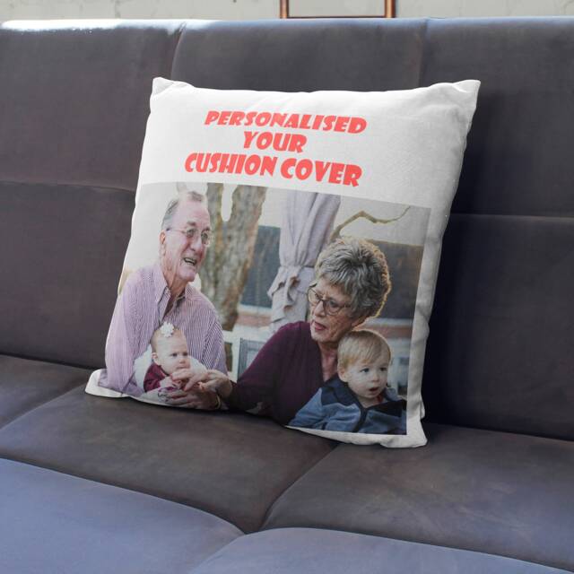 Personalised Photo Pillow Cover - Custom Image & Text, Polyester Cotton Cushion Covers Perfect Gift For Any Occasion - image 1