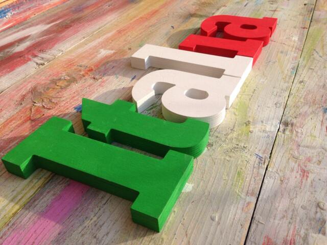 Italia Wood Sign, Italian Kitchen Decor, Shabby Chic Wall Art - image 1