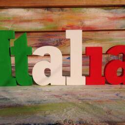 Italia Wood Sign, Italian Kitchen Decor, Shabby Chic Wall Art - thumbnail 2