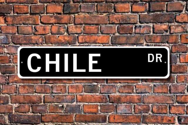 Chile Sign, Decor, Souvenir Keepsake, Wall Gift, Custom Street Quality Metal Sign - image 1
