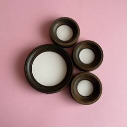 Circular Frame, Round Wooden Photo Small Wall D??cor, Embroidery Hoop Circle Picture Cross Stitch Frames - thumbnail 4