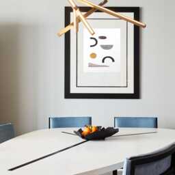 Modern Abstract Wood Chandelier - Wooden Light Fixture, Led Pendant Lighting Dining Room Office Japandi - thumbnail 3