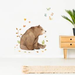Bear Wall Decal, Plastic-Free Forest Friends Kids Room Wall Stickers - thumbnail 4
