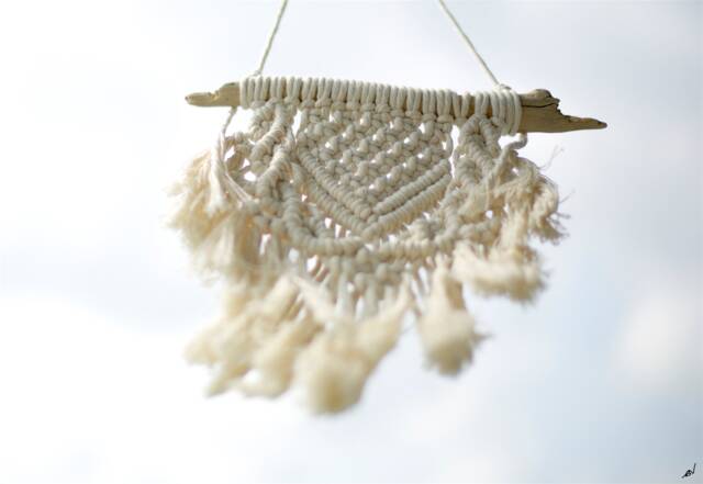 Small Bohemian Macrame Driftwood Wall Hanging - image 1