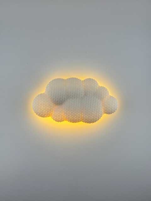 Decorative Cloud Lamp, Magic Night Light, Battery Powered, Eco-Friendly Pla, Sunlight Glow Effect, Touch Control, Safe For Kids - image 1