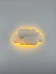 Decorative Cloud Lamp, Magic Night Light, Battery Powered, Eco-Friendly Pla, Sunlight Glow Effect, Touch Control, Safe For Kids - thumbnail 1