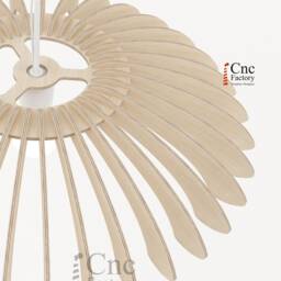 Madrid Pendant Lamp Template - Elegant Wooden Light Design For Laser & Cnc Cutting - thumbnail 2