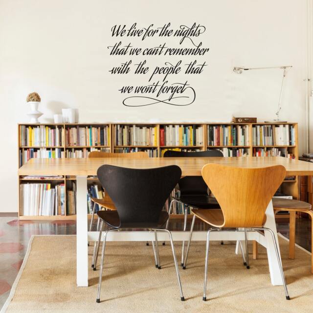 We Live For The Nights Quote - Vinyl Wall Decal - image 1