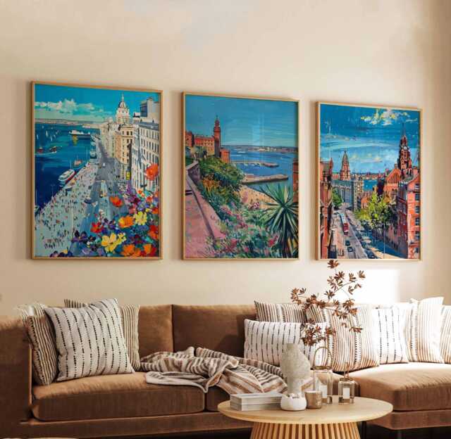 Set Of 3 Liverpool Posters, UK Travel Prints, City Art, Wall Decor Poster Set, Modern Prints For Home Or Gift - image 1