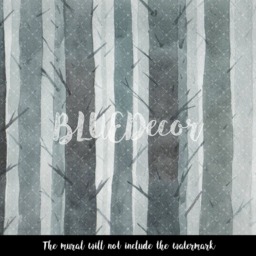 Foggy Forest Removable Wallpaper, Wall Mural, Covering, Decor, Peel & Stick, Repositionable, Reusable, Nursery #60 - thumbnail 3