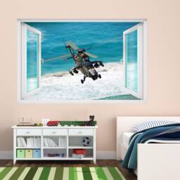 Apache Helicopter Aircraft Military Wall Sticker Mural Decal Poster Print Art Kids Bedroom Home Decor Ce3 - thumbnail 2