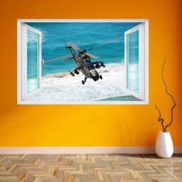 Apache Helicopter Aircraft Military Wall Sticker Mural Decal Poster Print Art Kids Bedroom Home Decor Ce3 - thumbnail 3