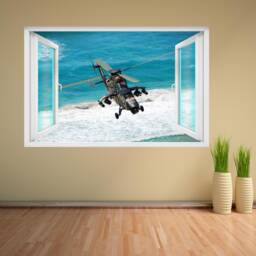 Apache Helicopter Aircraft Military Wall Sticker Mural Decal Poster Print Art Kids Bedroom Home Decor Ce3 - thumbnail 1