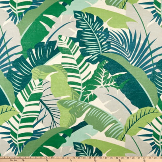 "Palm Linda Green Decorative Pillow Covers. Green, Blueish Green/Gray/Cream.16"" X 16"
