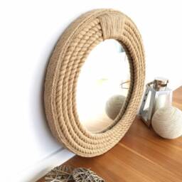 Nautical Rope Mirror - Coastal Hampton Style, 23.6 - thumbnail 2