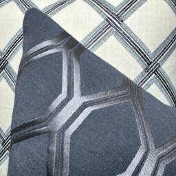 Navy Pillow Cover, John Lewis & Partners Albany Fabric - Geometric Cushion Double Sided, Modern Throw For Sofa Or Bed - thumbnail 3