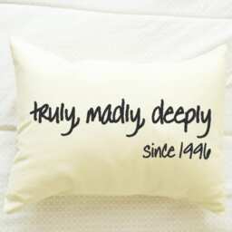 Personalized Pillow, Cotton Anniversary, 2nd Dating Kneeling Pillow, Engagement Gift, Fiance - thumbnail 3