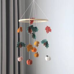 Baby Mobile Crib Girl Moon & Cloud Nursery Decor Cot Shower Gift - thumbnail 2