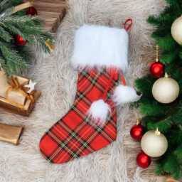 Royal Stewart Tartan Christmas Stocking - thumbnail 1