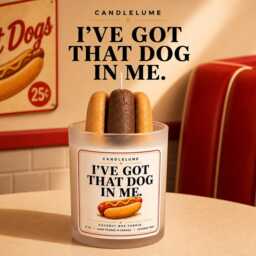 Hot Dog Candle, Realistic Food Shape, Coconut Wax, Hand Poured Canada - thumbnail 4