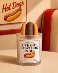 Hot Dog Candle, Realistic Food Shape, Coconut Wax, Hand Poured Canada