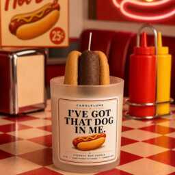 Hot Dog Candle, Realistic Food Shape, Coconut Wax, Hand Poured Canada - thumbnail 3