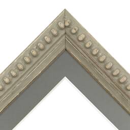 Crown Clay Photo Frame With Dark Grey Mount, Wooden Bobbin Distressed - thumbnail 3
